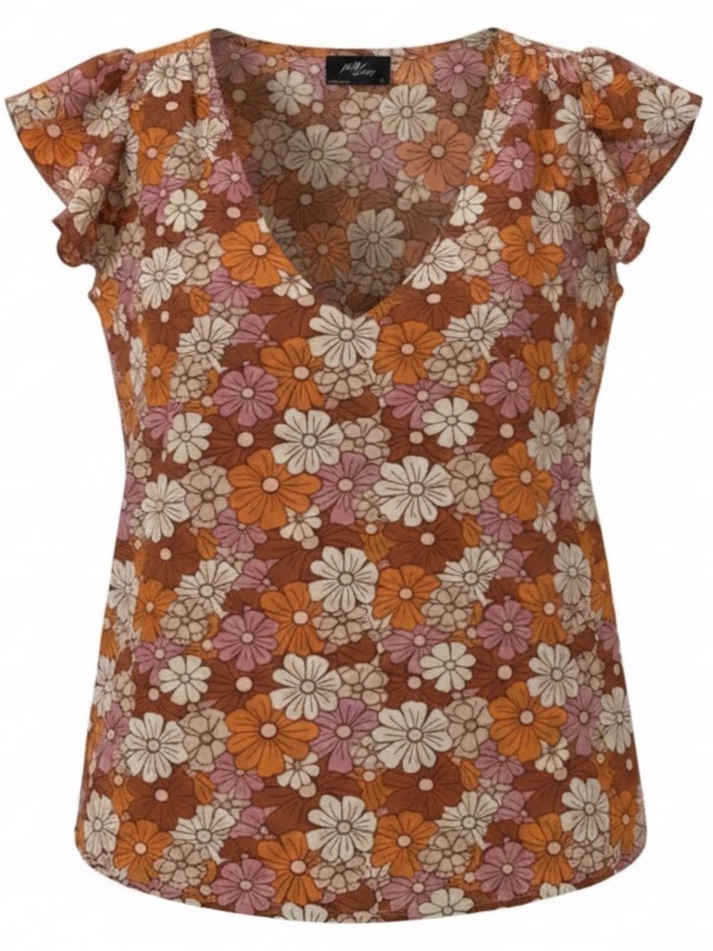 Milk & Honey 70s Floral Top Size XS